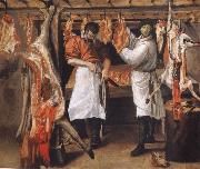 Annibale Carracci the butcher store oil painting artist